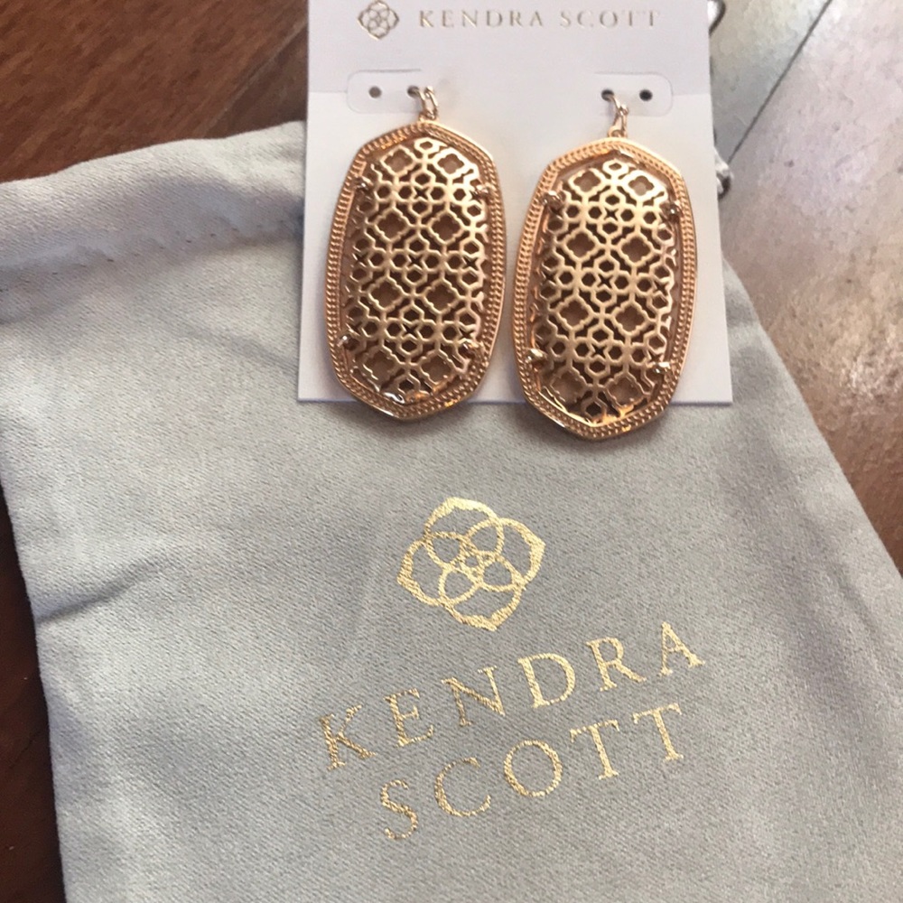 Kendra Scott Rose Gold  Filigree Danielle earrings